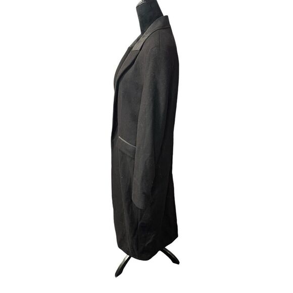 ZARA WOOL COAT WITH PLEATED LINING LIMITED EDITION BLACK MEDIUM - Picture 11 of 16